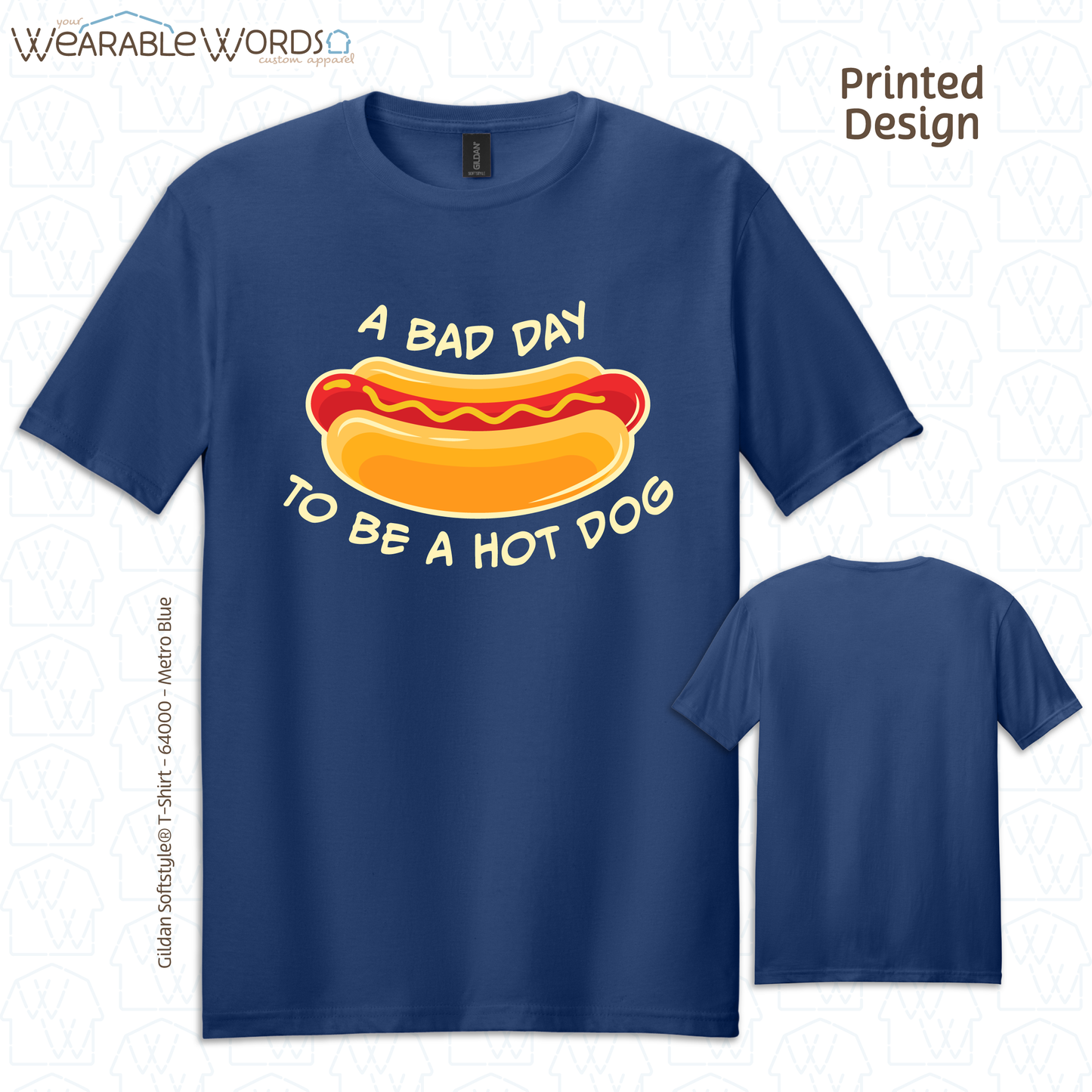 Bad Day To Be A Hot Dog Graphic Tee | Funny Silly American Print | Unisex T-Shirt