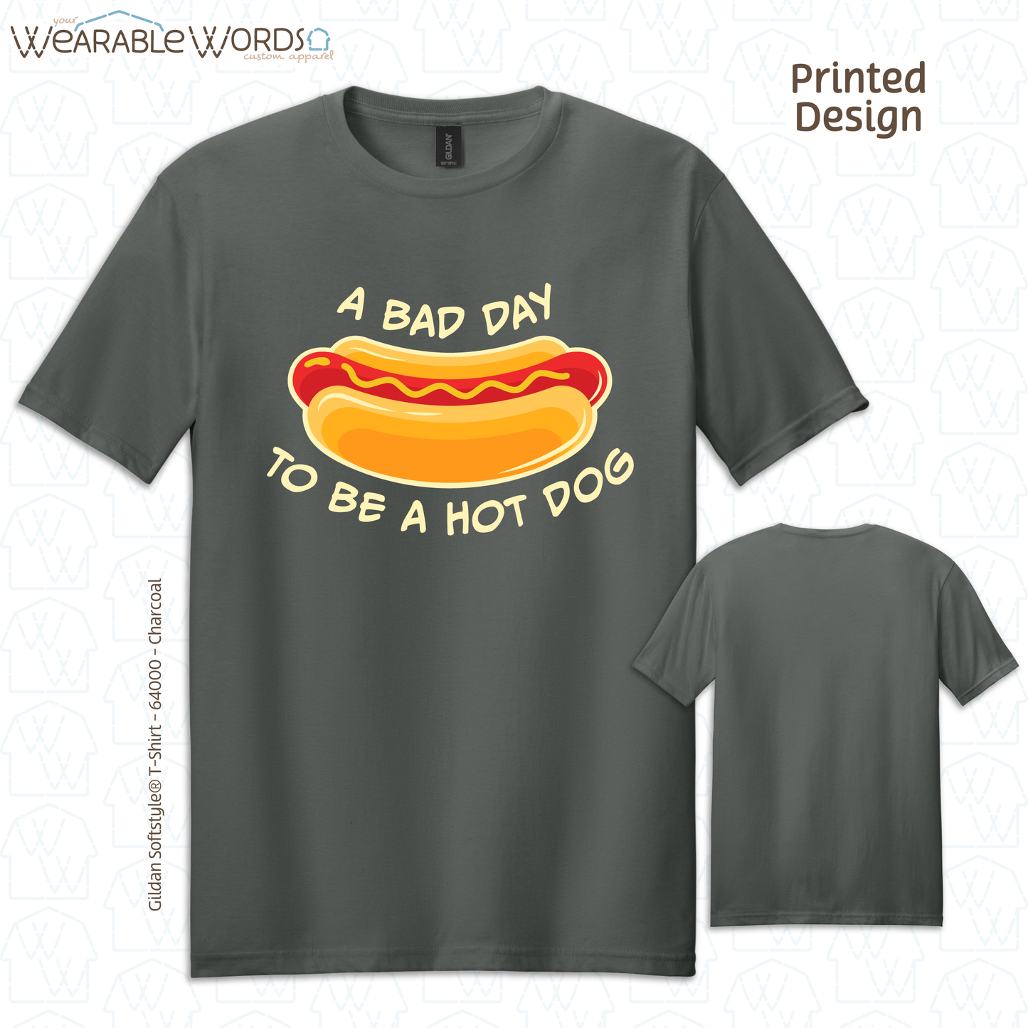 Bad Day To Be A Hot Dog Graphic Tee | Funny Silly American Print | Unisex T-Shirt