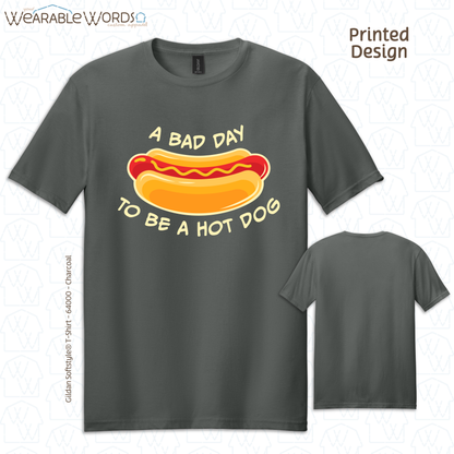 Bad Day To Be A Hot Dog Graphic Tee | Funny Silly American Print | Unisex T-Shirt