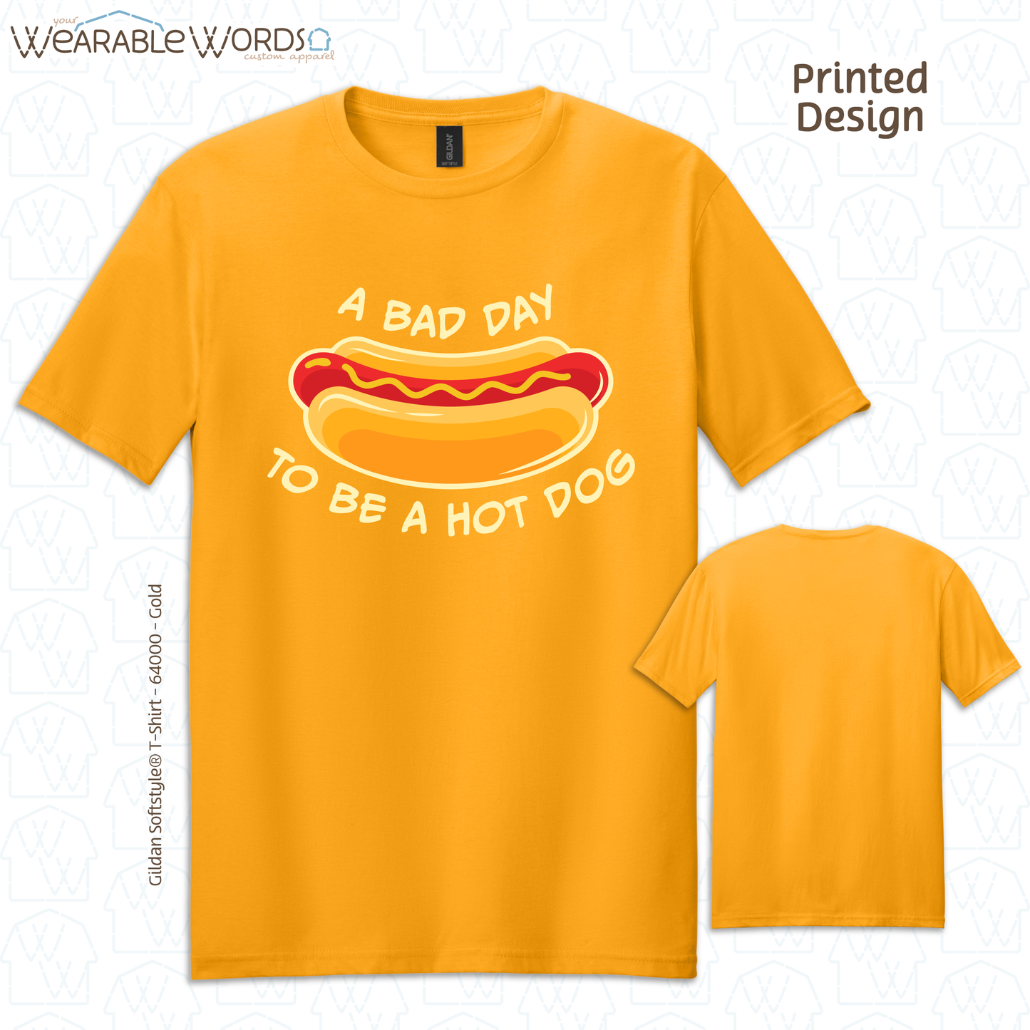 Bad Day To Be A Hot Dog Graphic Tee | Funny Silly American Print | Unisex T-Shirt