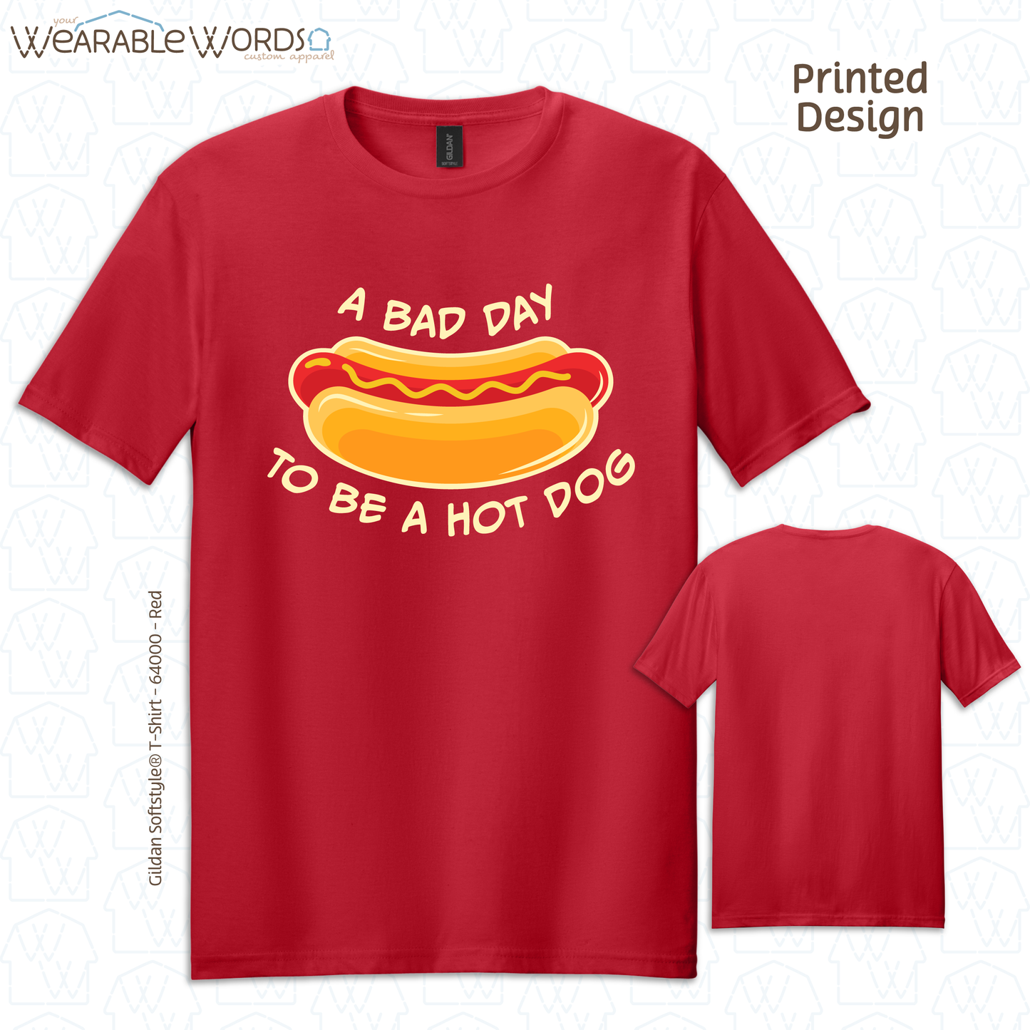 Bad Day To Be A Hot Dog Graphic Tee | Funny Silly American Print | Unisex T-Shirt
