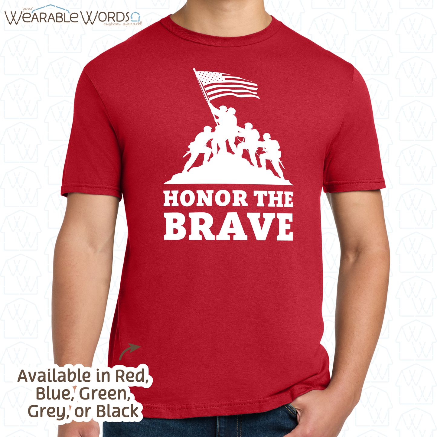 Honor The Brave Soldiers Graphic Tee | Patriotic American Flag Military Print | Unisex T-Shirt