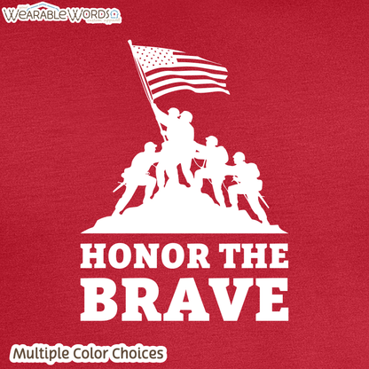 Honor The Brave Soldiers Graphic Tee | Patriotic American Flag Military Print | Unisex T-Shirt