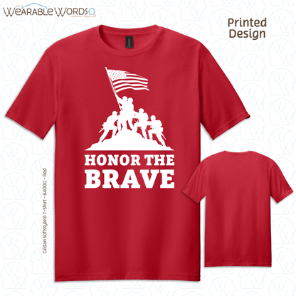 Honor The Brave Soldiers Graphic Tee | Patriotic American Flag Military Print | Unisex T-Shirt