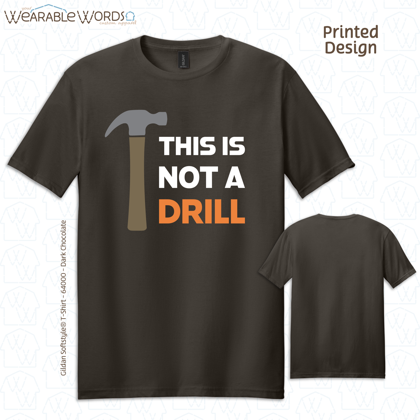This Is Not A Drill Graphic Tee | Funny Construction Hammer Print | Unisex T-Shirt