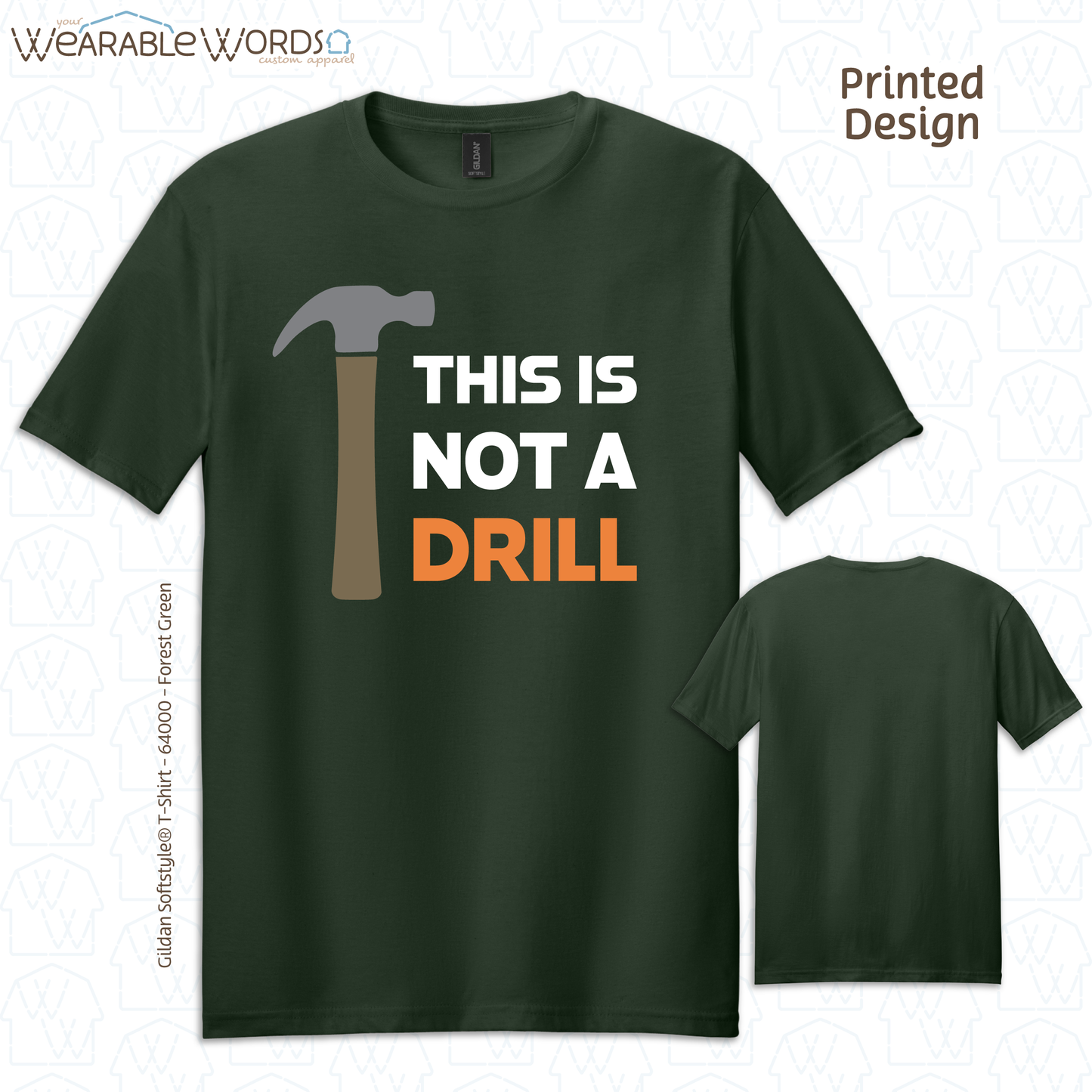 This Is Not A Drill Graphic Tee | Funny Construction Hammer Print | Unisex T-Shirt