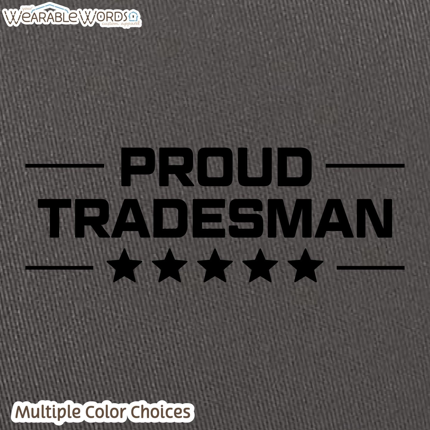 Proud Tradesman Graphic Hat | Trades Worker Blue Collar Stars Print | Unisex Mesh Snapback
