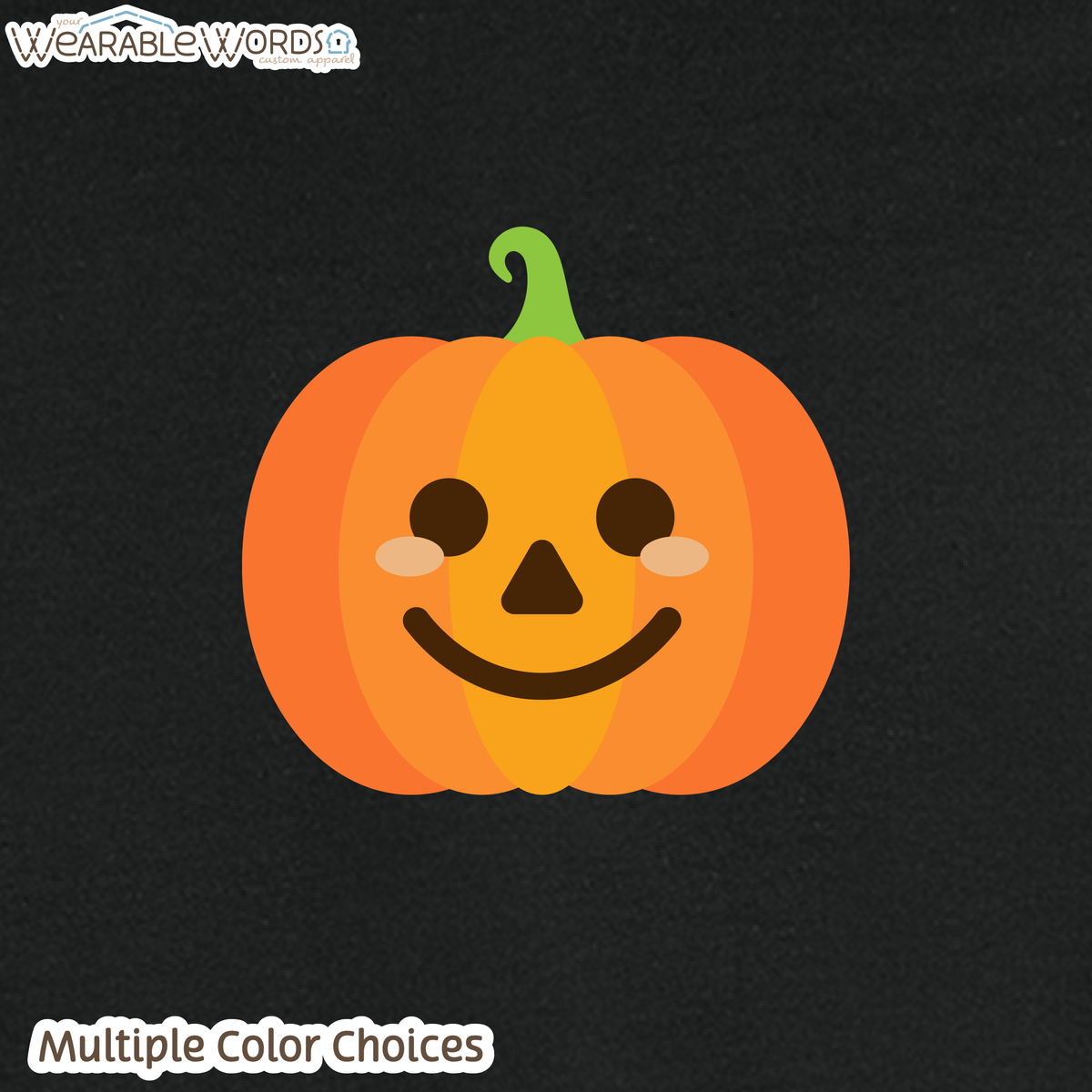 Cute Pumpkin Kids Graphic Crewneck | Simple Orange Fall Jack-o-Lantern Print | Unisex Youth Sweatshirt