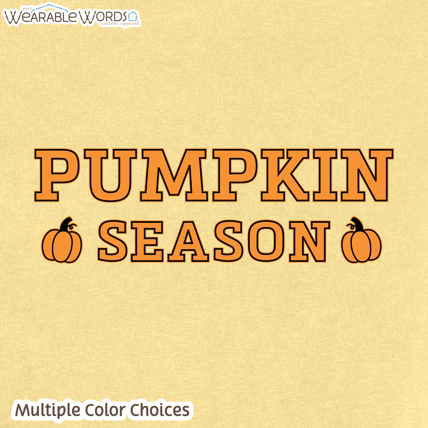 Pumpkin Season Graphic Tee | Orange Black Girly Fall Autumn Print | Women's Boxy T-Shirt