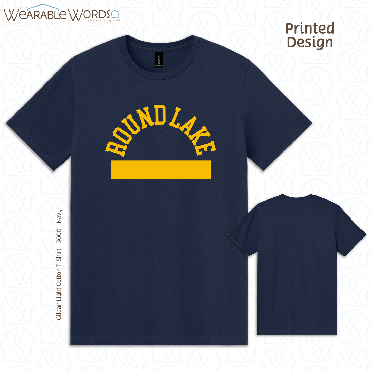 Round Lake Athletics Navy Graphic Tee | Round Lake Alumni Class Reunion Print | Unisex T-Shirt