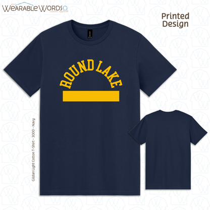 Round Lake Athletics Navy Graphic Tee | Round Lake Alumni Class Reunion Print | Unisex T-Shirt