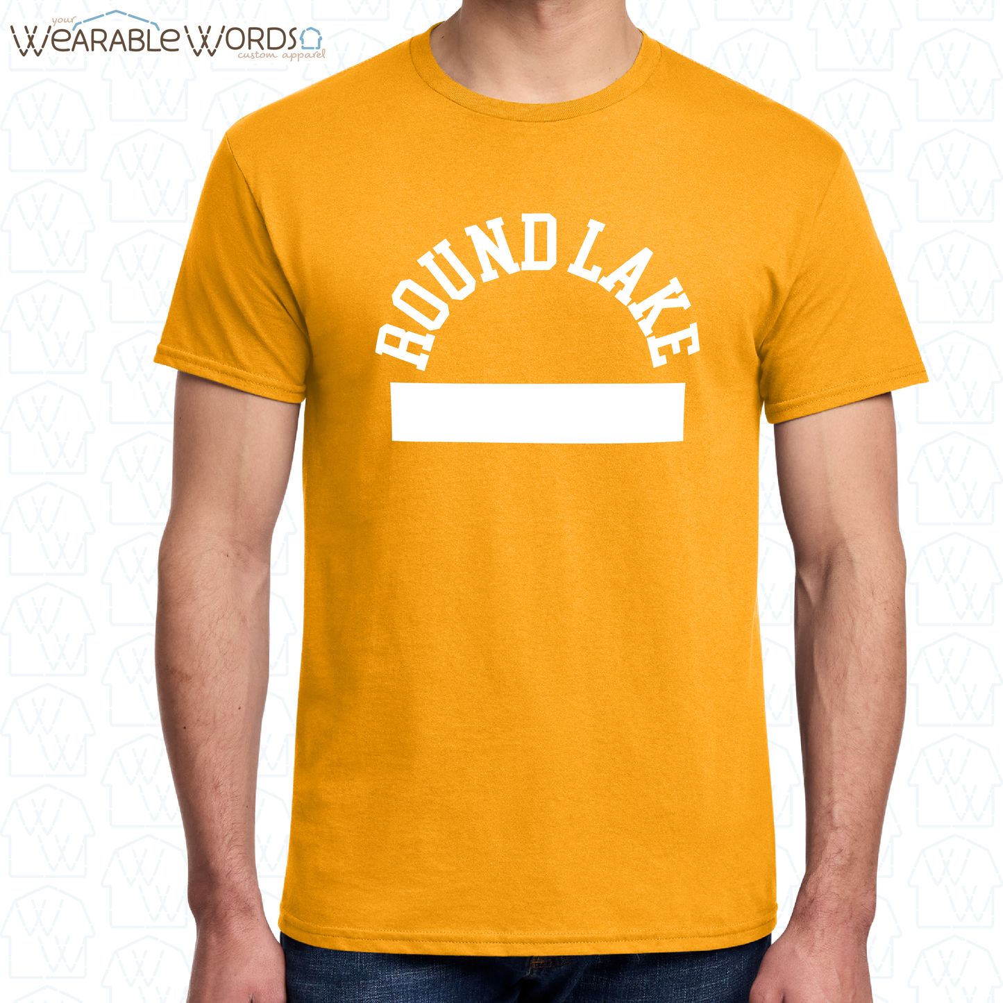 Round Lake Athletics Gold Graphic Tee | Round Lake Alumni Class Reunion Print | Unisex T-Shirt