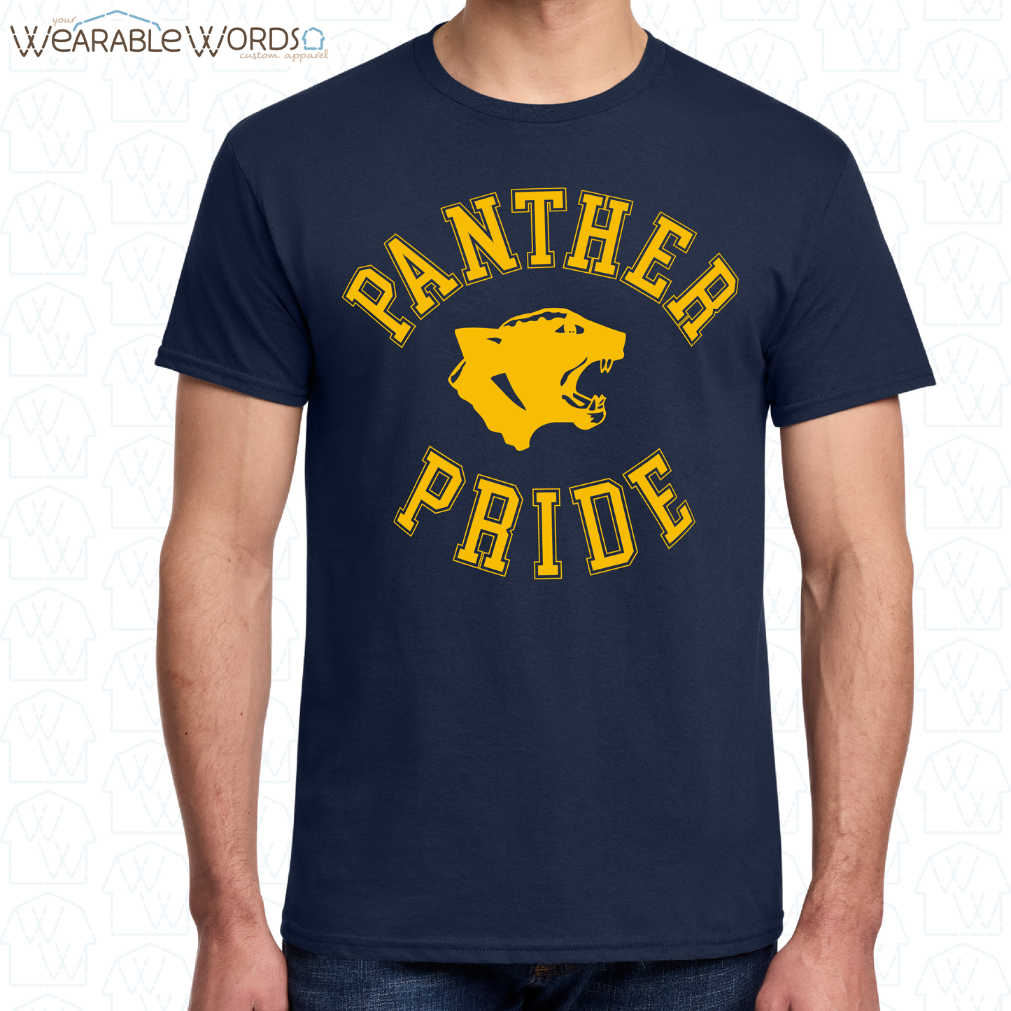 Panther Pride Navy Graphic Tee | Round Lake Alumni Class Reunion Print | Unisex T-Shirt