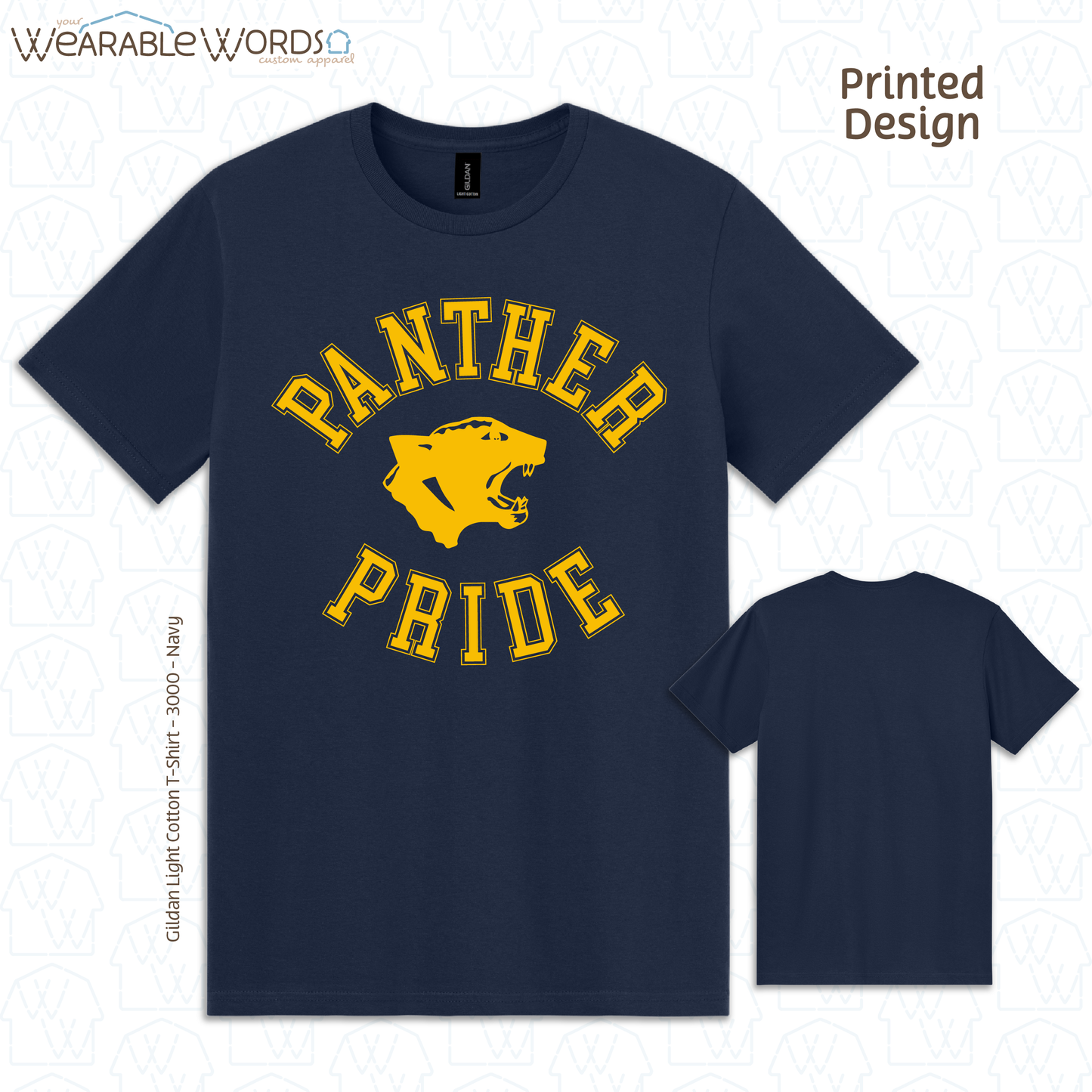 Panther Pride Navy Graphic Tee | Round Lake Alumni Class Reunion Print | Unisex T-Shirt
