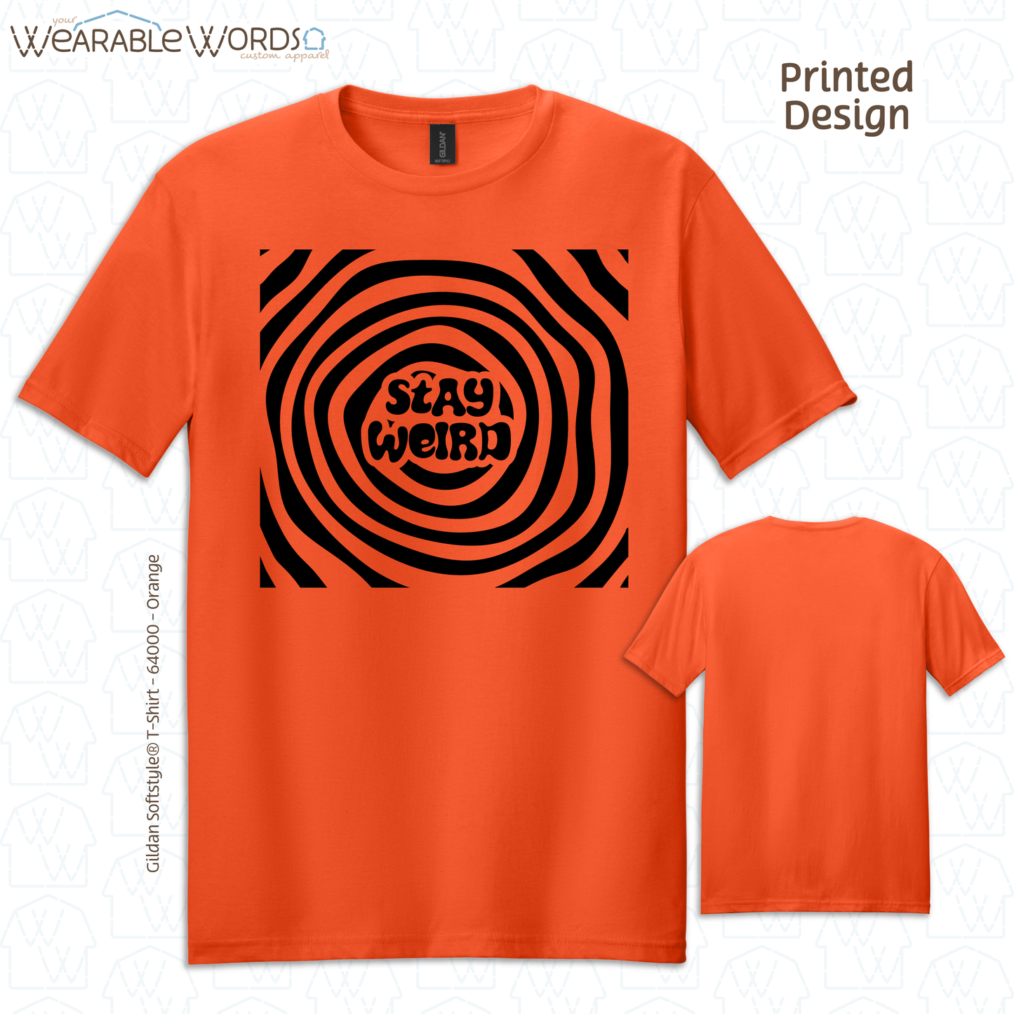 Stay Weird Graphic Tee | Fun Trippy Spiral Print | Unisex T-Shirt