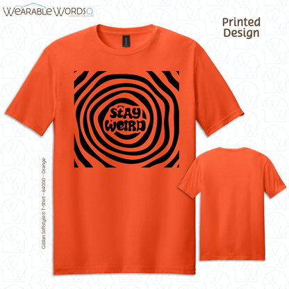 Stay Weird Graphic Tee | Fun Trippy Spiral Print | Unisex T-Shirt