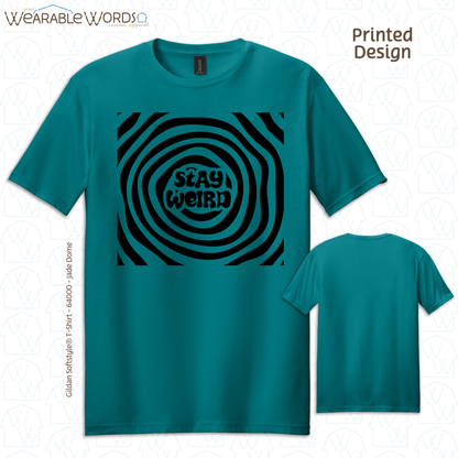 Stay Weird Graphic Tee | Fun Trippy Spiral Print | Unisex T-Shirt