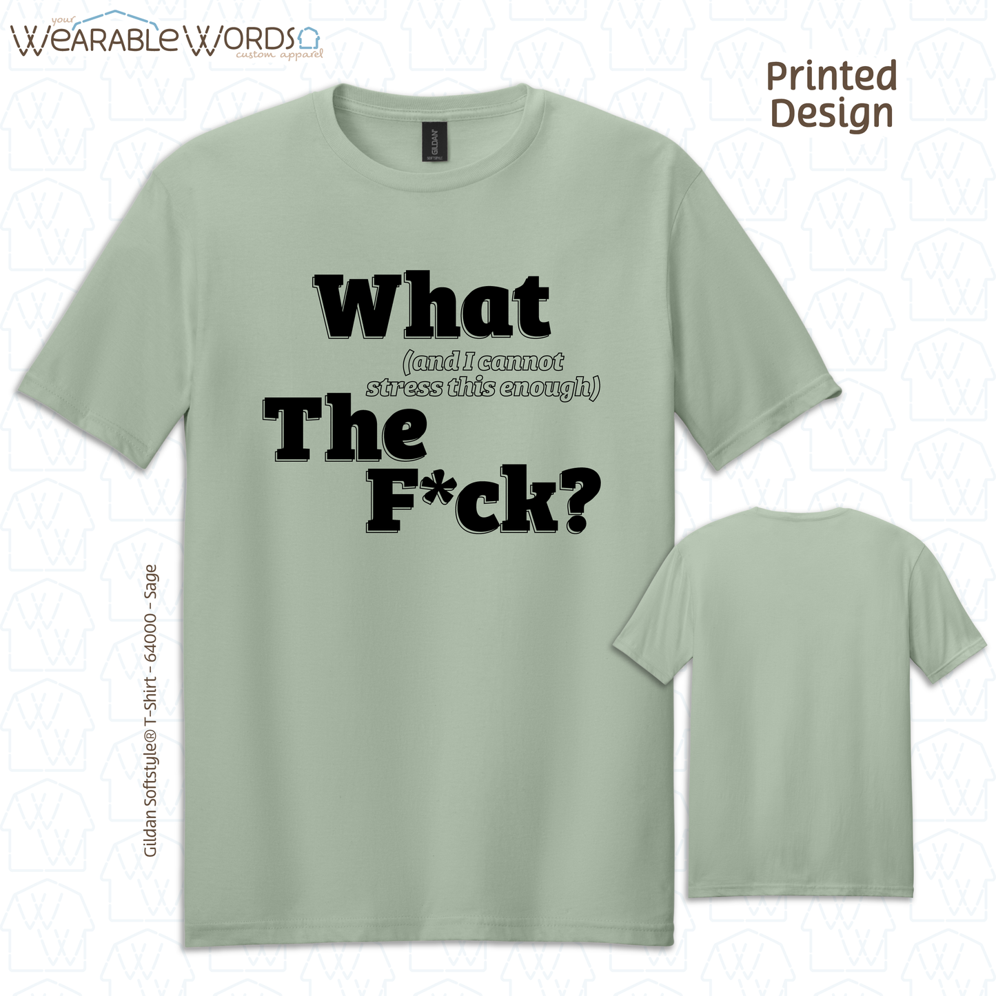 What The F*ck Graphic Tee | Funny Sarcastic Censored Profanity Print | Unisex T-Shirt